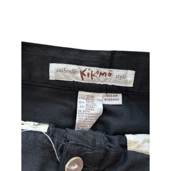 Vintage 80s 90s Kikomo Authentic Style Twill Pleated Tapered Stirrup Pants 7/8 - Picture 7 of 7